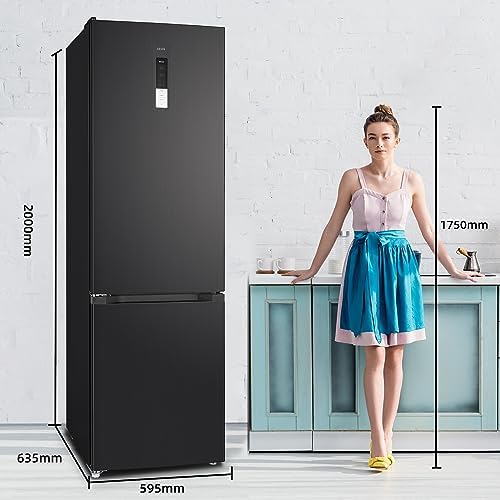CHiQ Réfrigérateur congélateur combiné 356L, inox