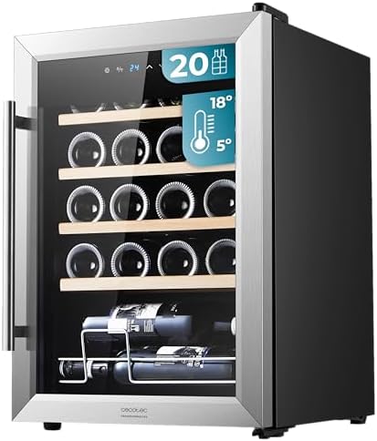 Cecotec Cave à vin Bolero GrandSommelier 2050 Inox 20 bouteilles