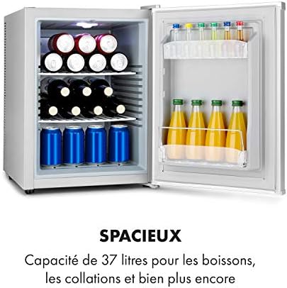 Klarstein Mini frigo de chambre 30L silencieux, réglable 5-15°C