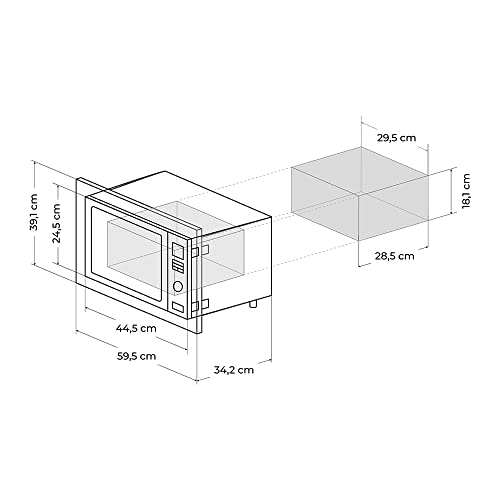 Cecotec GrandHeat 2050 Micro-ondes encastrable 20L