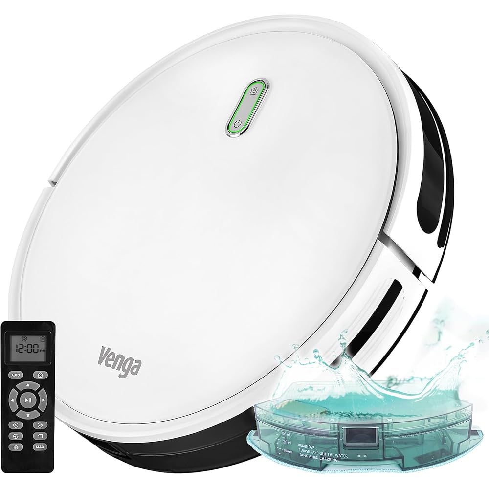 Venga! Robot aspirateur laveur 6 modes