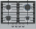 Bosch PCP6A5I90 Série 6 Plaque gaz 4 foyers inox