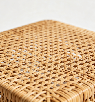 Sundqwq - Pouf in Rattan Naturale, Poggiapiedi Multiuso per Casa