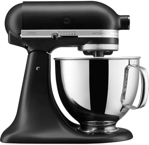 KitchenAid Robot pâtissier Artisan 4.8L, noir mat