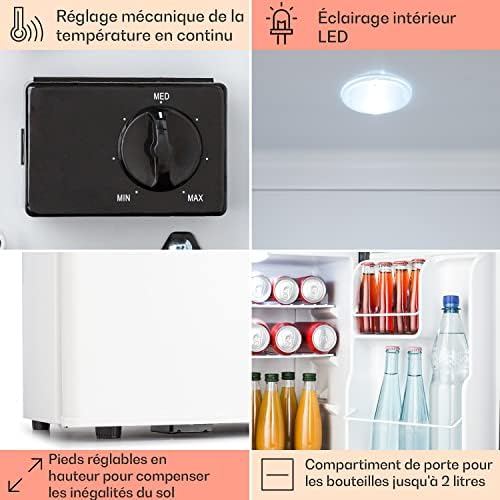 Klarstein Mini frigo de chambre 30L silencieux, réglable 5-15°C