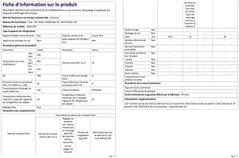 Klarstein Mini frigo de chambre 30L silencieux, réglable 5-15°C