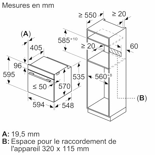 Bosch HBA572BW3F Série 4 Four encastrable blanc