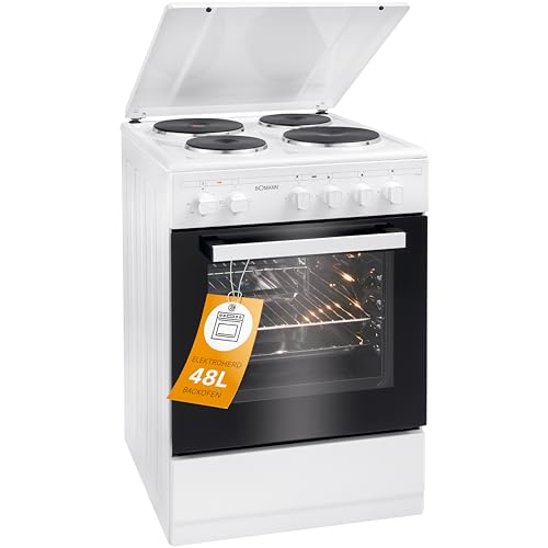 Bomann Cuisinière électrique 4 plaques four 48L