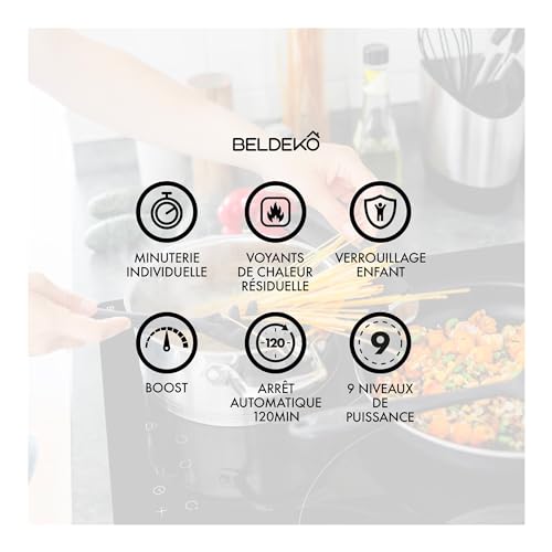 Beldeko Plaque induction 3 feux 5500W avec booster