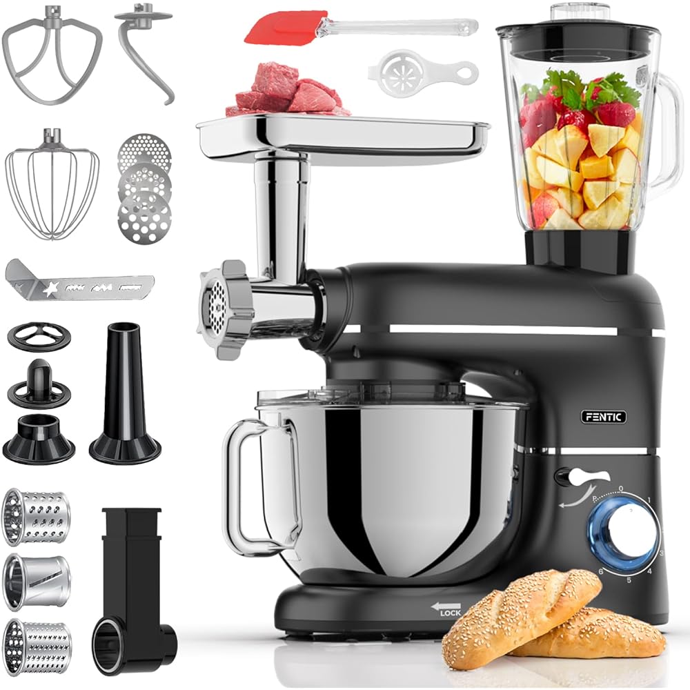 Fentic 6-en-1 Robot pâtissier multifonction 2000W