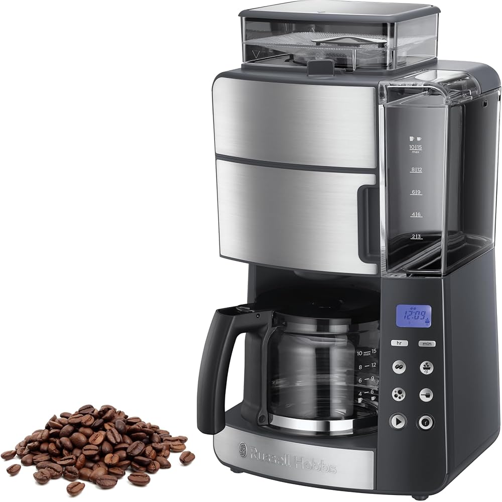 Russell Hobbs Grind&Brew Cafetière à grain programmable