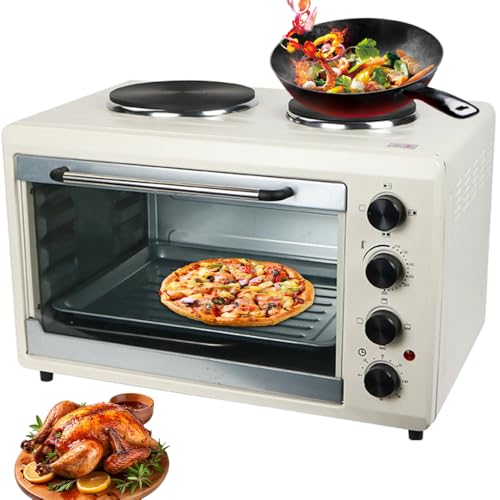 Mini four électrique 56L avec double plaque chauffante 2000W