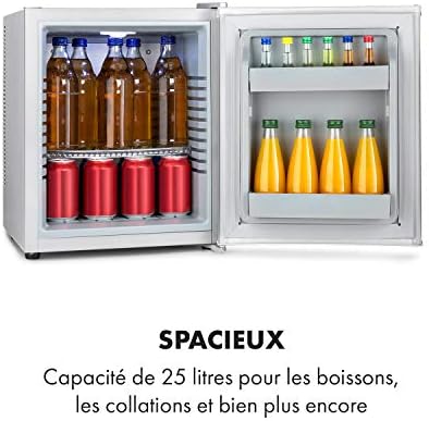 Klarstein Mini frigo de chambre 30L silencieux, réglable 5-15°C