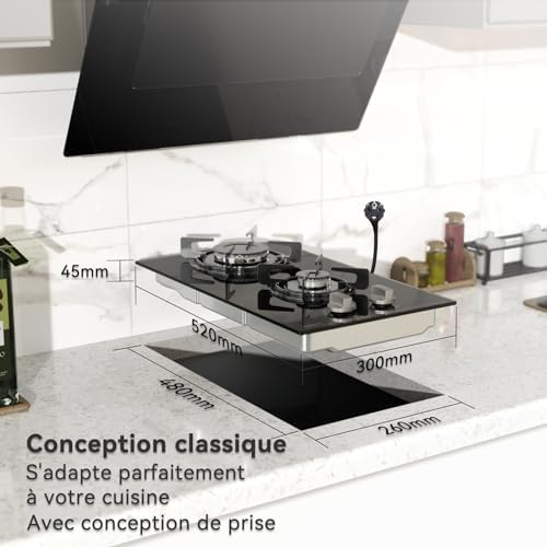 Magicplux Plaque de cuisson gaz 2 feux 4300W