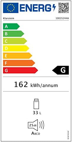 Klarstein Mini frigo de chambre 30L silencieux, réglable 5-15°C